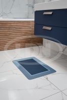 Коврик для ванной 60х40 см, Серо-голубой 0