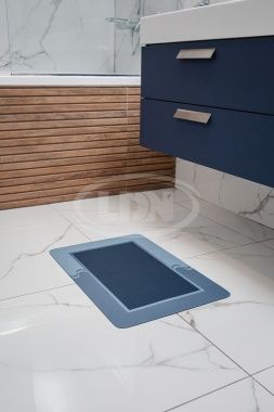Коврик для ванной 60х40 см, Серо-голубой 0